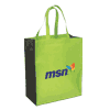 NW7048-NON WOVEN JUMBO GROCERY TOTE-Lime Green/Black